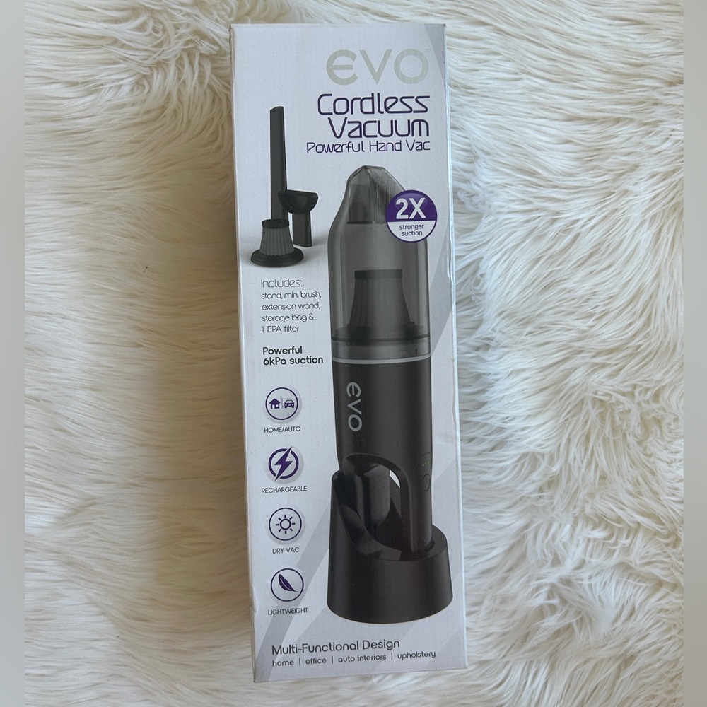 New! Evo Cordless powerful hand Vacuum with Attachments